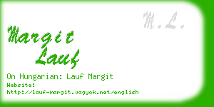 margit lauf business card